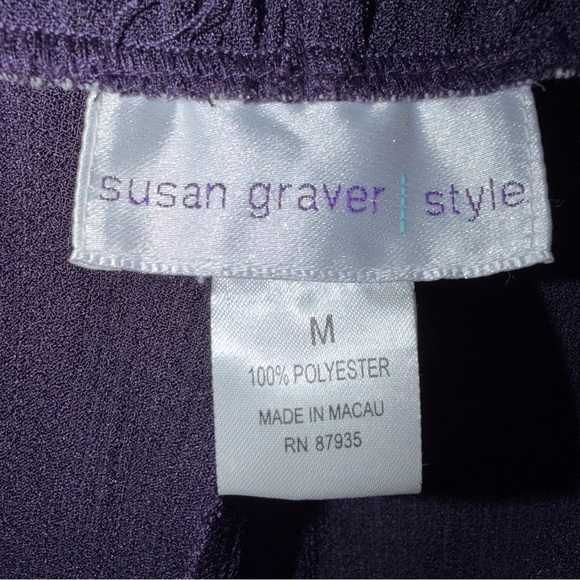Susan Graver QVC NWT Purple Wide Leg Summer
Pants Medium - Picture 5 of 8